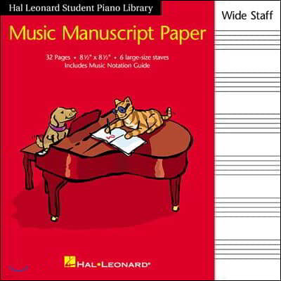 Hal Leonard Student Piano Library Music Manuscript Paper - Wide Staff: Wide Staff