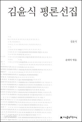 김윤식 평론선집 - 지식을만드는지식 한국문학평론선집