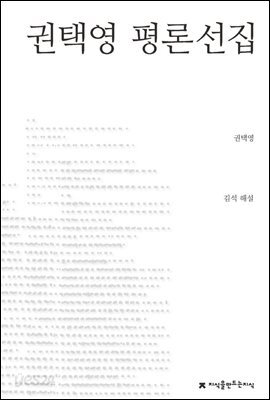 권택영 평론선집 - 지식을만드는지식 한국문학평론선집
