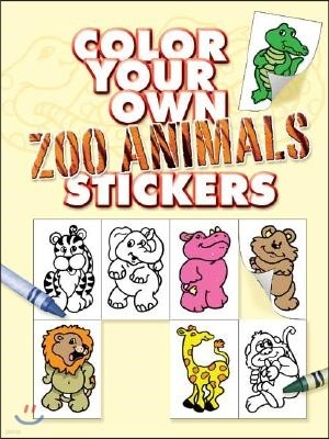 Color Your Own Zoo Animals Stickers