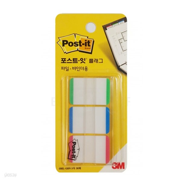 [3M]포스트-잇 플래그/686L-GBR (인덱스탭/3색) 38*25.4mm