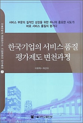 한국기업의 서비스 품질 평가제도 변천과정