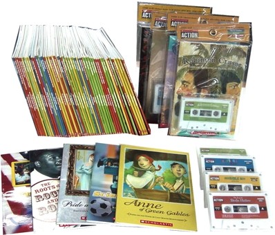 Scholastic ACTION Readers Full Set 50(Book & Tape)