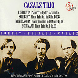 Alfred Cortot / Pablo Casals / Jacques Thibaud 피아노 트리오 - 베토벤 슈만 슈베르트 멘델스존 (Piano Trios)