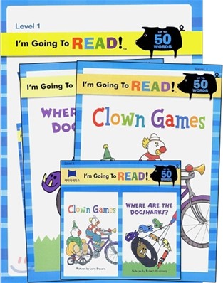 [I'm Going to READ!] Level 1 : Clown Games / Where Are The Dogsharks? (Workbook Set)