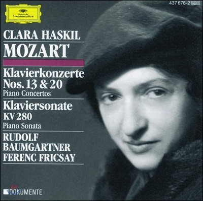 Clara Haskil Ʈ: ǾƳ ְ 13, 20 (Mozart: Piano Concertos K415, 466)