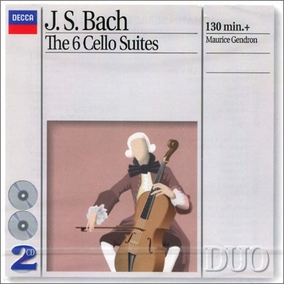 Maurice Gendron  :  ÿ  (Bach : The 6 Cello Suites) 𸮽 