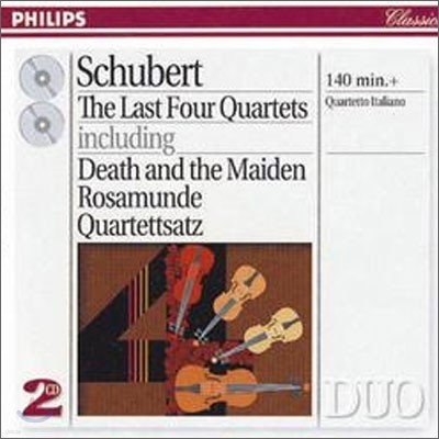 Quartetto Italiano Ʈ: ı   -  ҳ, ڹ (Schubert: The Last Four Quartets)