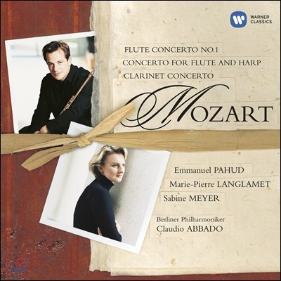Sabine Meyer / Emmanuel Pahud 모차르트: 플루트 협주곡 1번, 플루트와 하프를 위한 협주곡, 클라리넷 협주곡 (Mozart: Flute & Harp Concerto, Clarinet Concerto) 엠마누엘 파후드, 자비네 마이어