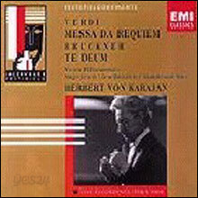 Verdi : Messa Da Requiem / Bruckner : Te Deum : Herbert Von Karajan
