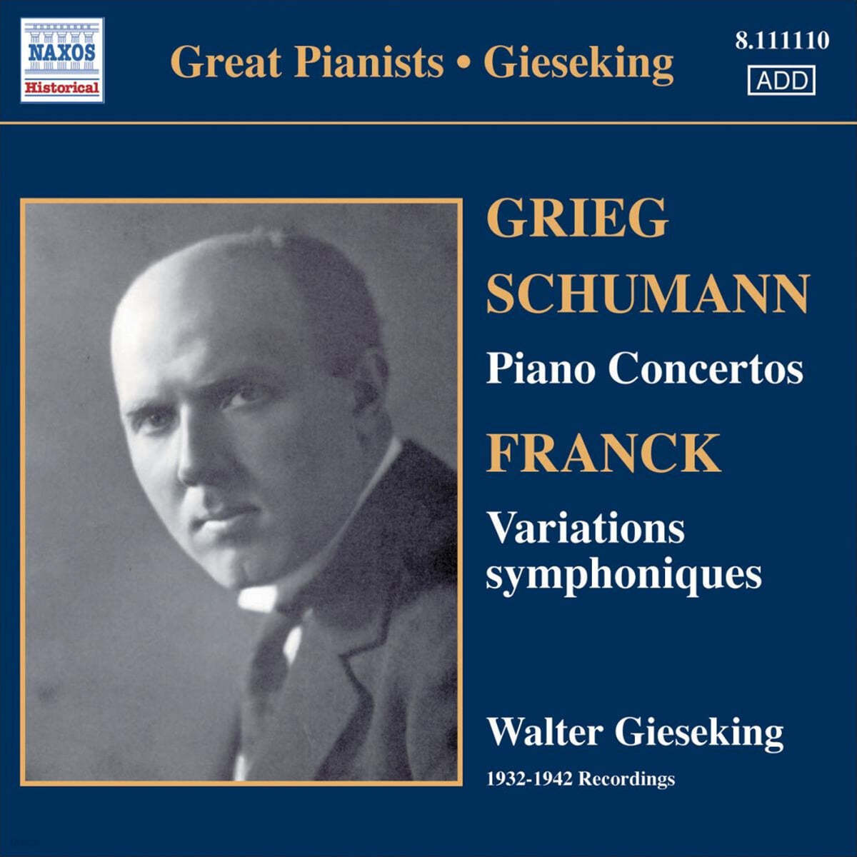 Walter Gieseking 슈만: 피아노 협주곡 A단조 (Schumann: Piano Concerto Op.54)