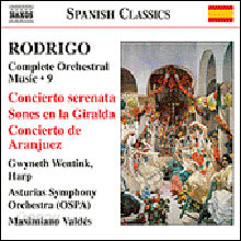 Maximiano Valdes 로드리고: 관현악 작품 전집 9 - 세레나데 협주곡, 아랑훼즈 협주곡 (Rodrigo: Concierto Serenata, Concierto de Aranjuez)
