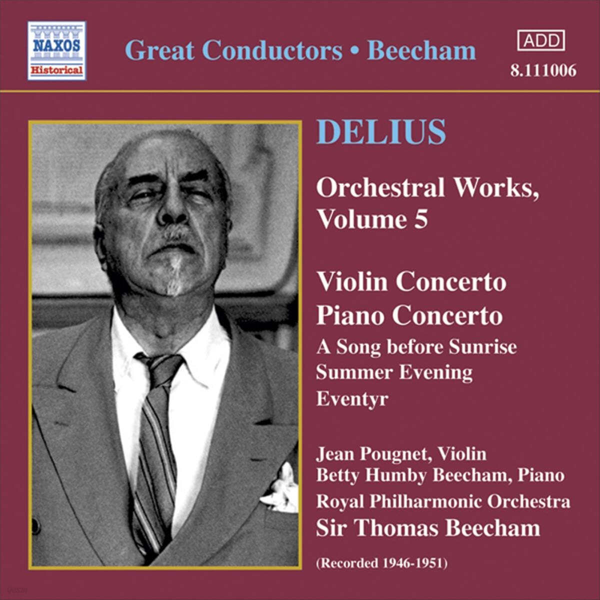 Thomas Beecham 델리우스: 관현악 작품집 5집 (Delius: Orchestral Works Vol. 5) 