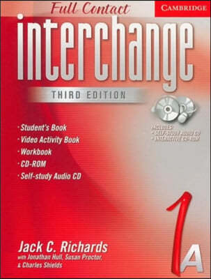 (3)Interchange : 1A Full Contact (SB+WB, Self-Study CD, Video activity book, CD-ROM)