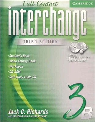 (3)Interchange : 3B Full Contact (SB+WB, Self-Study CD, Video activity book, CD-ROM)