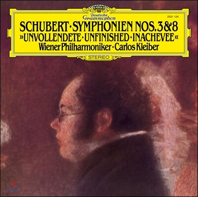 Carlos Kleiber, Wiener Philharmoniker — Carlos Kleiber 슈베르트: 교향곡 8번 '미완성', 3번 - 카를로스 클라이버 앨범 커버