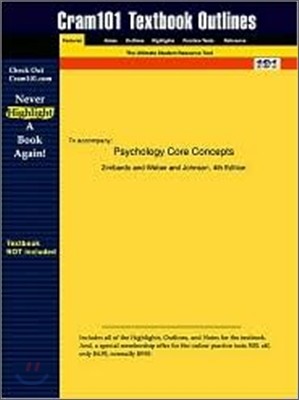 [Cram101 Textbook Outlines] Psychology Core Concepts, 4/E