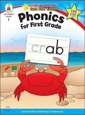 Phonics for First Grade, Grade 1: Gold Star Edition Volume 11