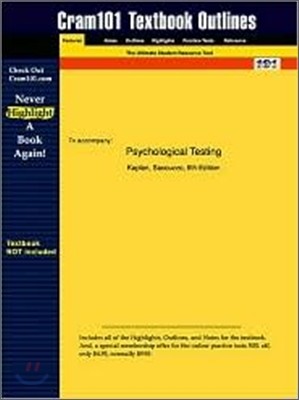 Studyguide for Psychological Testing by Saccuzzo, Kaplan &, ISBN 9780534633066