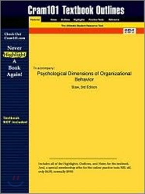 Studyguide for Psychological Dimensions of Organizational Behavior by Staw, ISBN 9780130406545