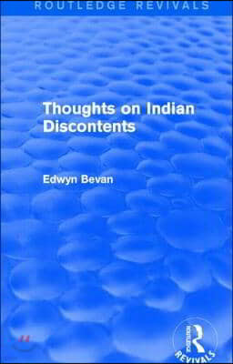 Thoughts on Indian Discontents (Routledge Revivals)