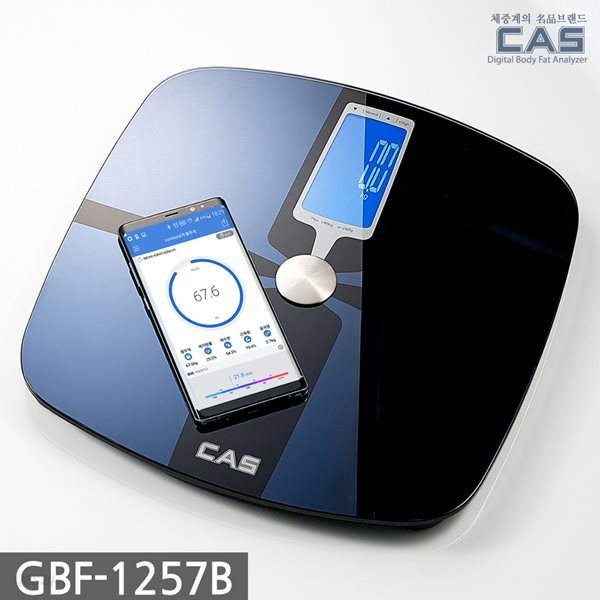 카스(CAS) 블루투스 디지털 체지방 체중계 GBF-1257B (스마트폰 연동)