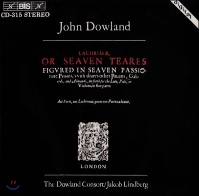 Jakob Lindberg 존 다울랜드: 라크리메 (John Dowland: Lachrimae or Seaven Teares)