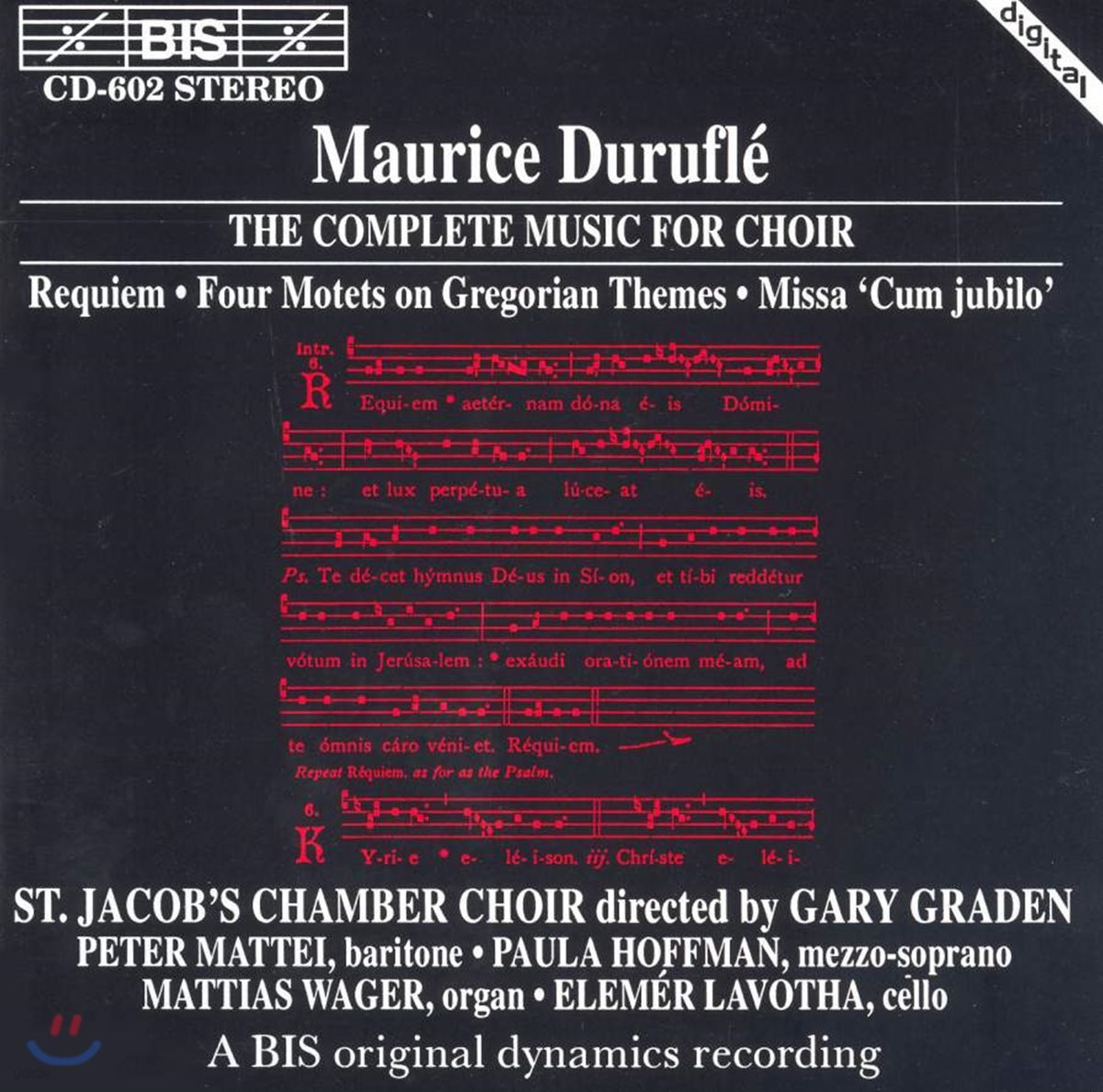 St. Jacob's Chamber Choir 뒤뤼플레: 레퀴엠, 모테트, 미사 (Durufle: Requiem)
