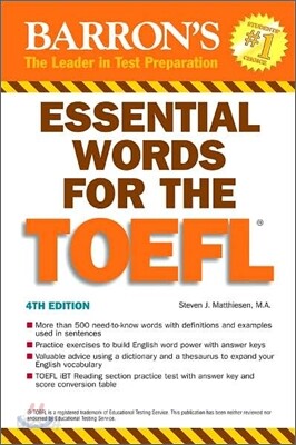 Barron's Essential Words For The TOEFL, 4/E