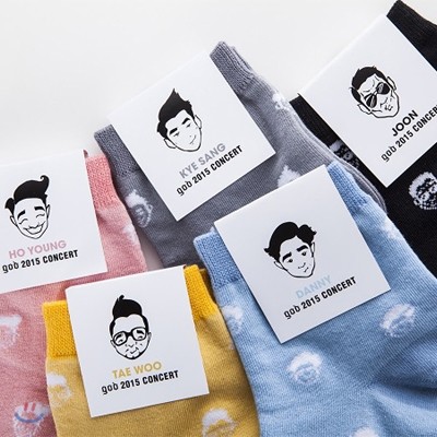 양말 세트 (5P) ILLUST SOCKS SET (5P) (god 지오디 2015 콘서트 공식 굿즈)_품절임박