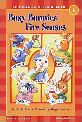 Scholastic Hello Reader Level 1-44 : Busy Bunnies' Five Senses (Book+CD Set)