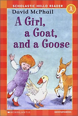 Scholastic Hello Reader Level 1-48 : A Girl, a Goat, and a Goose (Book+CD Set)