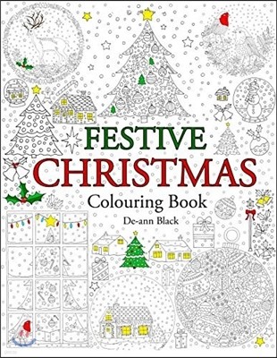 Festive Christmas: Colouring Book