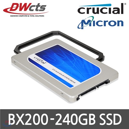 [마이크론] Micron Crucial BX200 - 240GB SSD ( SM2256EN 컨트롤러 / SATA3 / TLC방식)