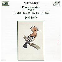 Jeno Jando / Ʈ : ǾƳ ҳŸ 5 - 2, 13, 14, ȯ (Mozart : Piano Sonatas Vol.5 - No.2 K.280, No.13 K.333, No.14 K.457, Fantasia K.475) (/8550449)