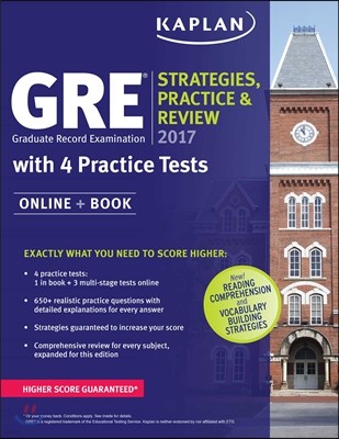 GRE 2017 Strategies, Practice, and Review With 4 Practice Tests
