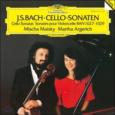 Martha Argerich, Mischa Maisky, Johann Sebastian Bach — Mischa Maisky / Martha Argerich 바흐: 첼로 소나타 (Bach: Cello Sonatas BWV 1027 - 1029) 앨범 커버