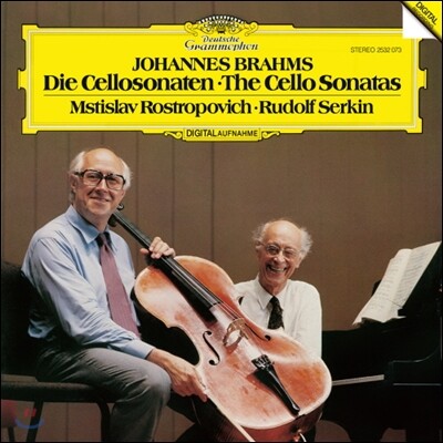 Mstislav Rostropovich, Rudolf Serkin, Johannes Brahms — Mstislav Rostropovich 브람스: 첼로 소나타 (Brahms: Cello Sonatas) 므스티슬라프 로스트로포비치 앨범 커버