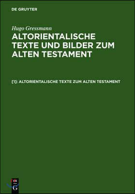 Altorientalische Texte Zum Alten Testament