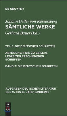 Sämtliche Werke, Band 3, Die deutschen Schriften