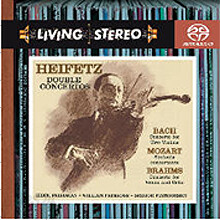 Jascha Heifetz 바흐 : 2대의 바이올린 협주곡 / 모차르트 : 신포니아 콘체르탄테 / 브람스 : 더블 협주곡 (Bach : 2 Violin Concerto / Mozart : Sinfonia Concertante / Brahms : Double Concerto) SACD