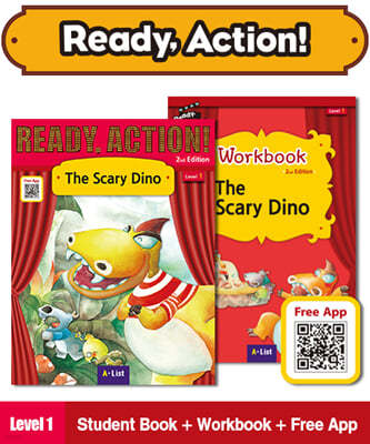 Ready Action Level 1 : The Scary Dino (SB+WB+Audio CD+Multi-CD)