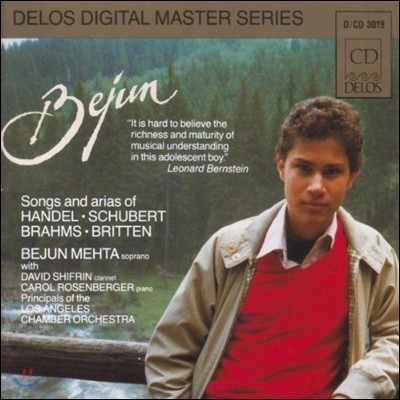 Bejun Mehta 헨델 / 슈베르트 / 브람스 / 브리튼: 가곡과 오페라 아리아 (Handel / Schubert / Brahms / Britten: Songs & Arias) 베준 메타
