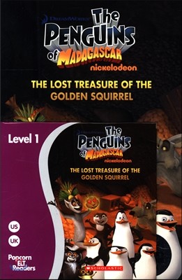 Popcorn ELT Readers Level 1 : Penguins of Madagascar: The Lost Treasure of the Golden Squirrel