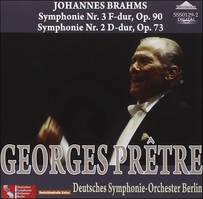 Georges Pretre :  2, 3 (Brahms: Symphonies Op.90, Op.73)  Ʈ