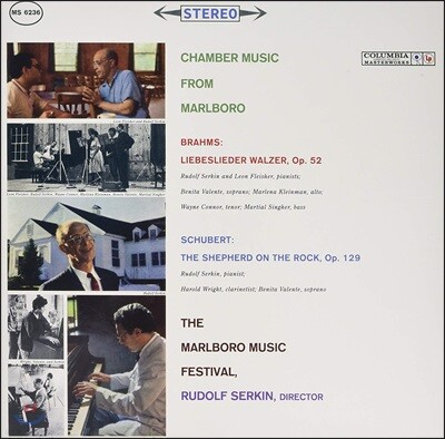 Rudolf Serkin,Franz Schubert,Johannes Brahms ,Leon Fleisher,Harold Wright,Benita Valente — Rudolf Serkin / Leon Fleisher 루돌프 제르킨과 레온 플라이셔: 말보로 페스티벌의 실내악 앨범 커버
