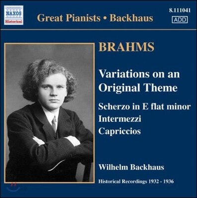 Wilhelm Backhaus 빌헬름 박하우스 - 브람스: 변주곡, 스케르초, 인터메초 (Brahms: Variations, Scherzo, Intermezzi, Capriccios)