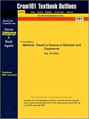 Studyguide for Methods: Toward a Science of Behavior and Experience by Ray, ISBN 9780534357214