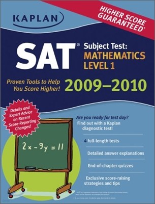 Kaplan SAT Subject Test : Math Level 1, 2009-2010
