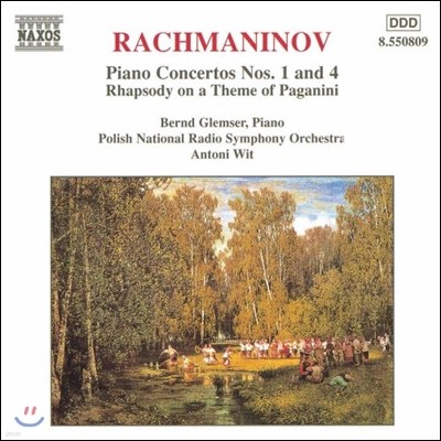 Bernd Glemser 라흐마니노프: 피아노 협주곡 1번, 4번, 파가니니 랩소디 (Rachmaninov: Piano Concertos, Rhapsody on a Theme of Paganini)
